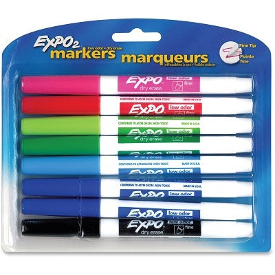 Pack of 8 expo dry erase markers