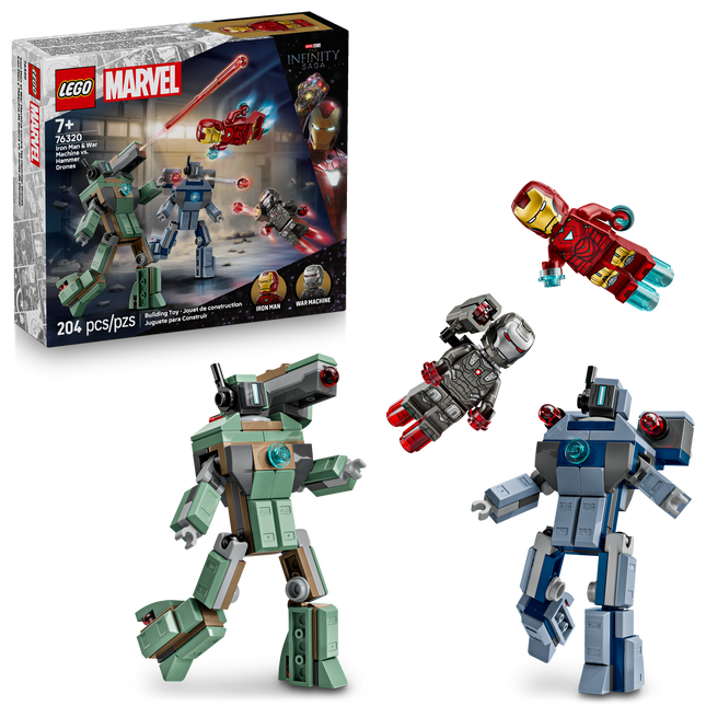 Lego Marvel 76320 Iron Man et War Machine contre les Hammer Drones