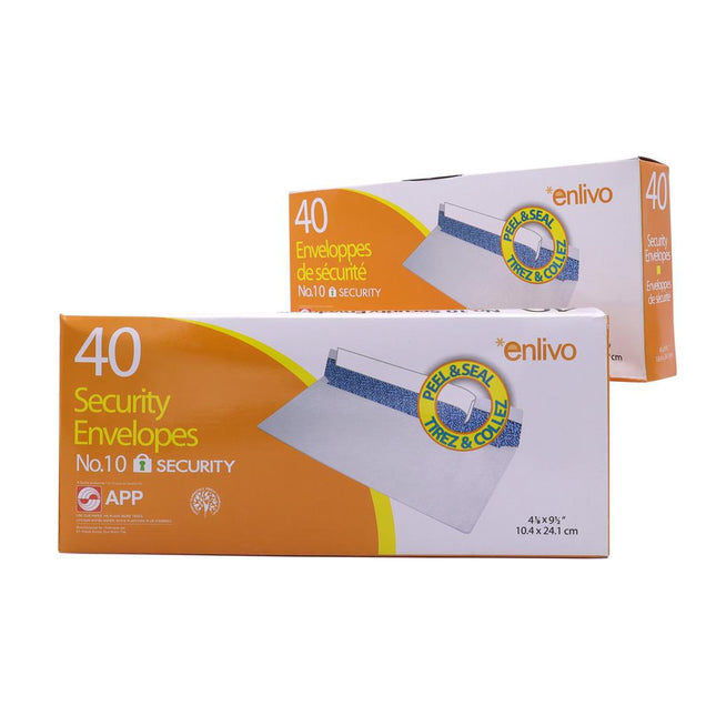 APP Peal & Seal Security Envelopes, #10, 40/Box