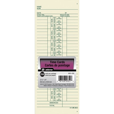9351 adams time cards