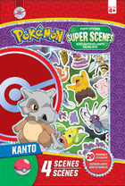 Pokémon Kanto - Super scènes avec autocollants en relief