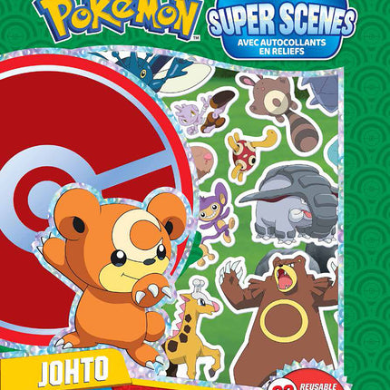 Pokémon Johto - Super scènes avec autocollants en relief