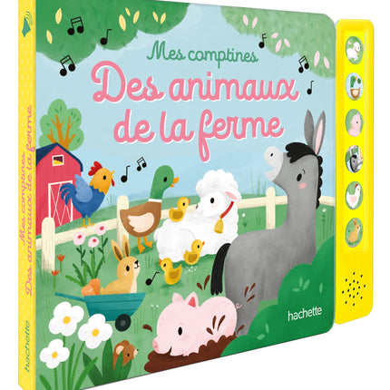 Mes comptines des animaux de la ferme - livre sonore à boitier