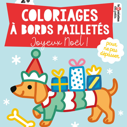 Coloriages à bords pailletés - Joyeux Noël !