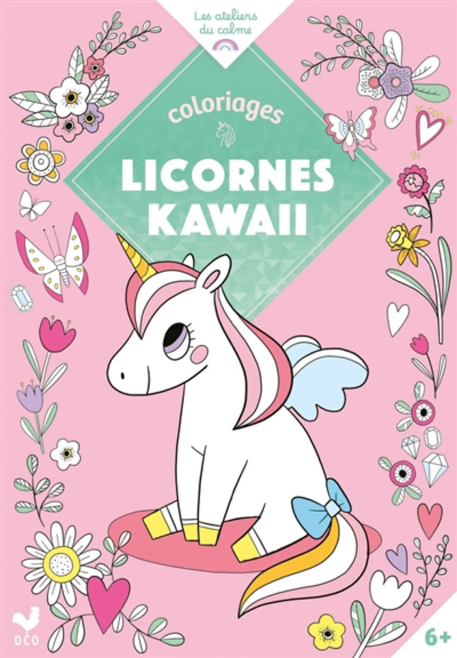 Kawaii Unicorn Coloring Pages