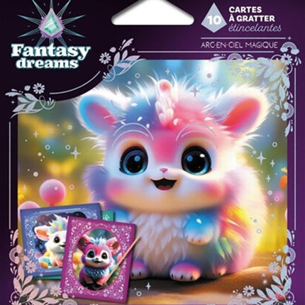10 cartes à gratter étincelantes - Arc-en-ciel magique