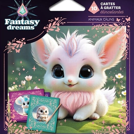 10 cartes à gratter étincelantes - Animaux câlins