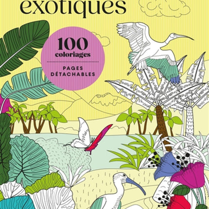 Jardins exotiques : 100 coloriages, pages détachables