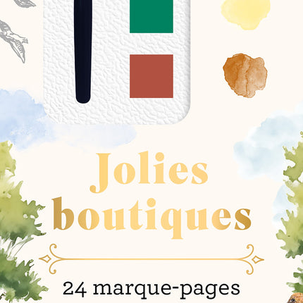 Marque-pages à peindre à l'aquarelle - Jolies boutiques