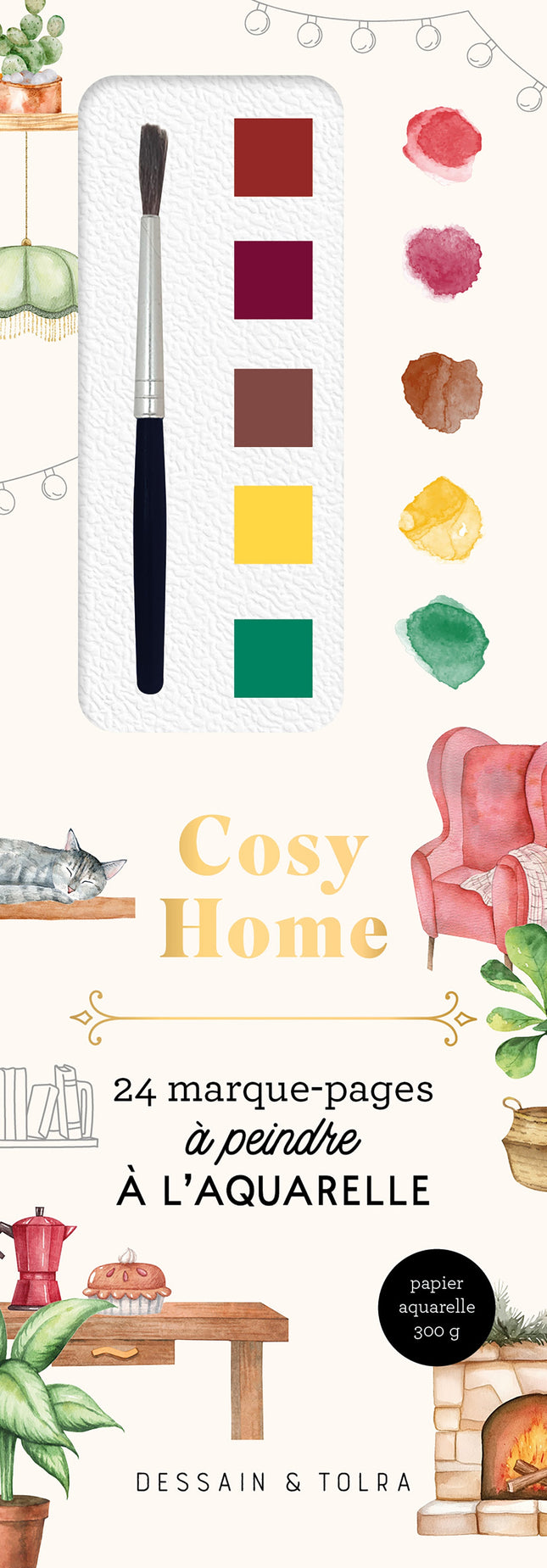 Marque-pages à peindre à l'aquarelle - Cosy Home