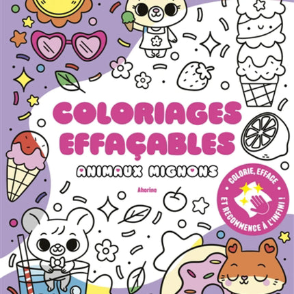 Coloriages effaçables : Animaux mignons