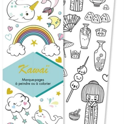 Marque-pages à peindre ou à colorier - Kawaï