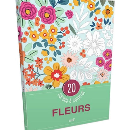 Fleurs - 20 cartes à colorier