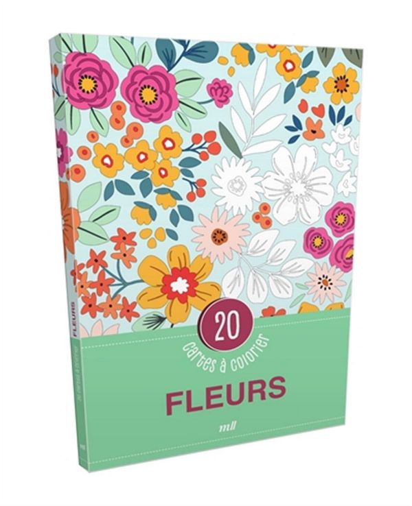 Flowers - 20 coloring cards