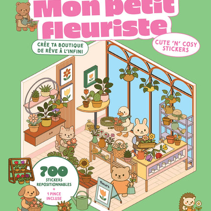 Cute 'n' cosy stickers - Mon petit fleuriste