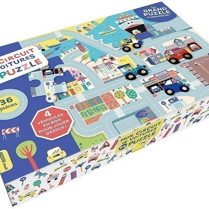 Mon circuit de voitures en puzzle