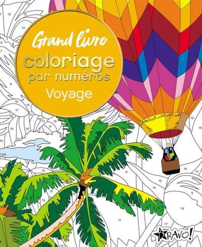 Large Coloring Book by Numbers - Travel