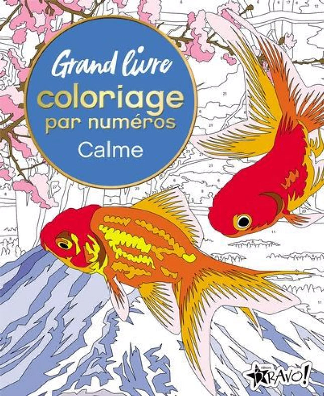 Large Coloring Book by Numbers - Calm