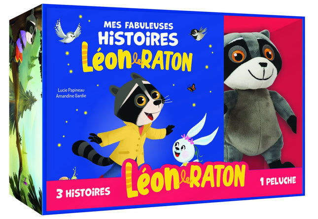 Mon coffret peluche Léon & Raton - 3 histoires