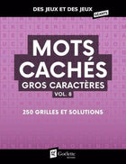 Mots cachés gros caractères vol. 8 : 250 grilles et solutions