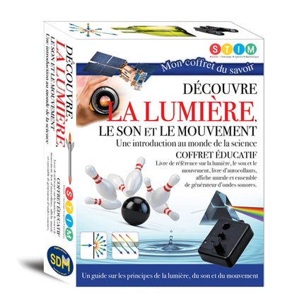 Mon coffret du savoir – Découvre la lumière, le son et le mouvement