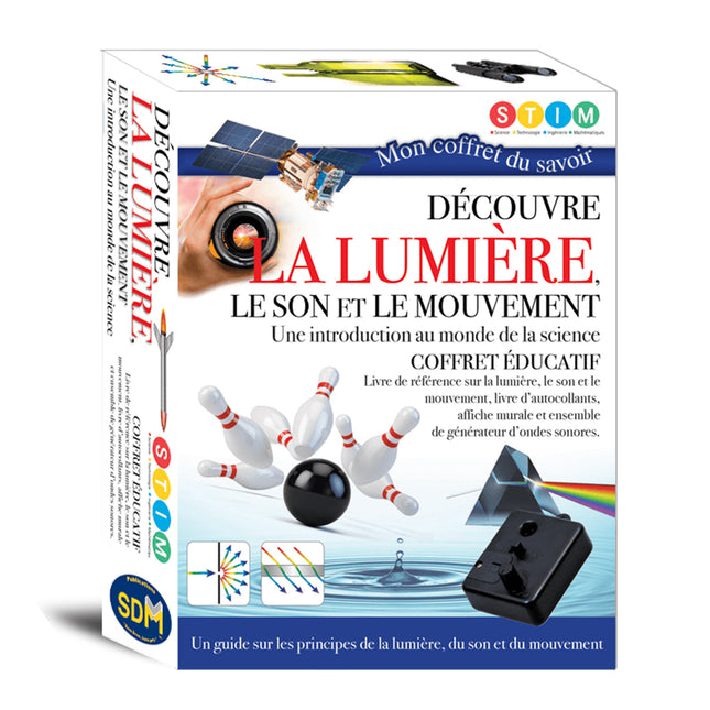 Mon coffret du savoir – Découvre la lumière, le son et le mouvement