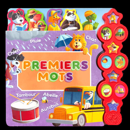 Premiers mots - 10 sons Des sons amusants pour apprendre en s'émerveillant! Apprendre devient un jeu à chaque bouton!
