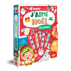 J’aime Noël – Coffret de coloriage avec 12 crayons empilables