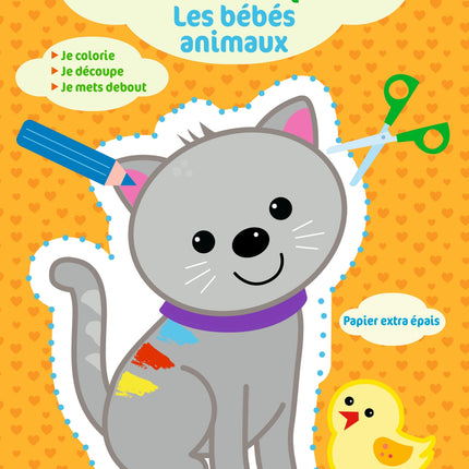 Je colorie et je découpe - Les bébés animaux