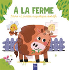 À la ferme - 1 livre + 3 puzzles magnétiques évolutifs