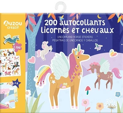 Licornes et chevaux : 200 autocollants