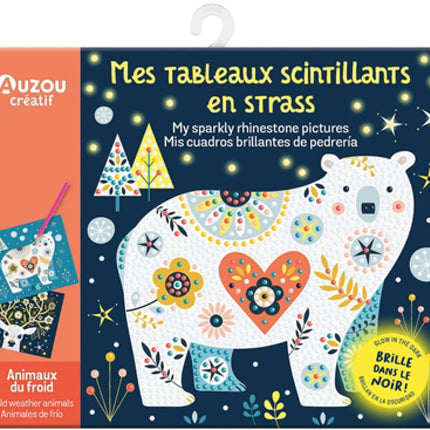 Mes tableaux scintillants en strass : animaux du froid