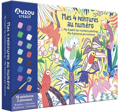 Mes 4 peintures au numéro : 16 peintures, 2 pinceaux