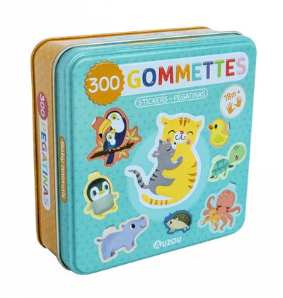 Metal sticker box: Baby animals