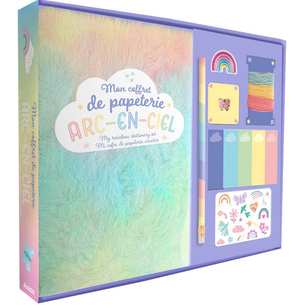 Mon coffret papeterie arc-en-ciel