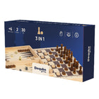 3 en 1 Échecs - Dames - Backgammon
