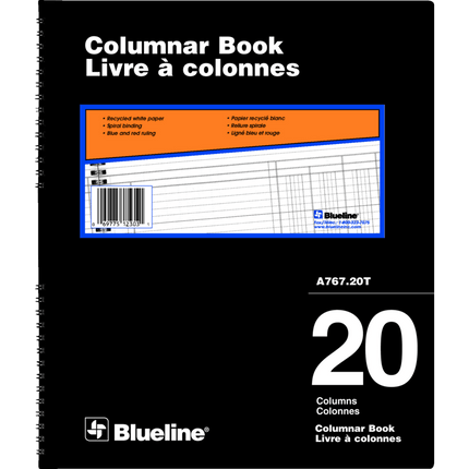 Blueline A767 Livre À Colonnes 12 X 10 Po 20 Colonnes