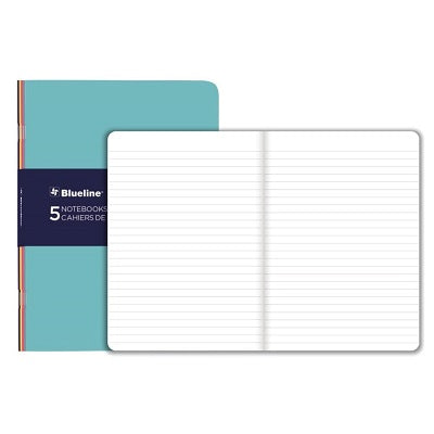 Jeu De 5 Cahiers De Notes À Couverture Souple, 8,25 X 5,75 Po, Couleurs Variées