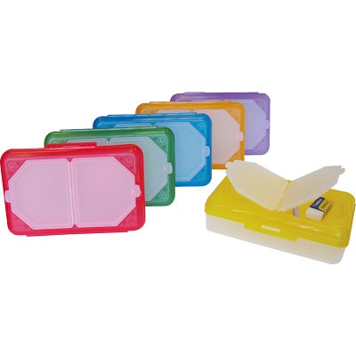 Étui À Crayons Avec Range-Tout Vlb 8-1/2 L X 2-1/2 P X 5-1/2 H Po, Couleurs Assorties