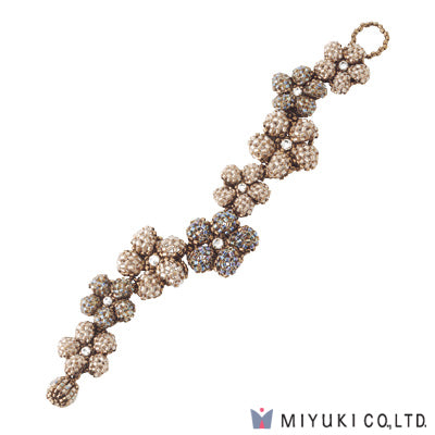 BFK-156: Miyuki Right Angle Weave Flower Bracelet Kit