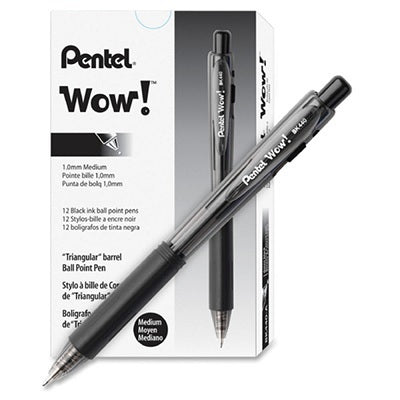 Stylo À Bille Rétractable Bk440, 1,0 Mm, Noir