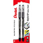 RSVP Stylus/Ballpoint Pen, Medium Point, Black, 2 Count