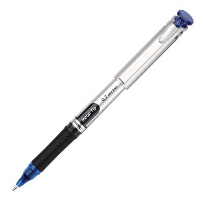 Stylo À Bille Roulante Et Pointe Métallique Energel, 0,7 Mm, Bleu