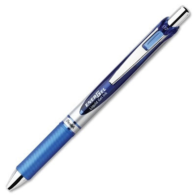 Blue retractable energel pen