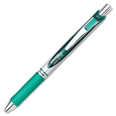 Stylo Gel À Bille Roulante Rétractable Energel, 0,7 Mm, Vert