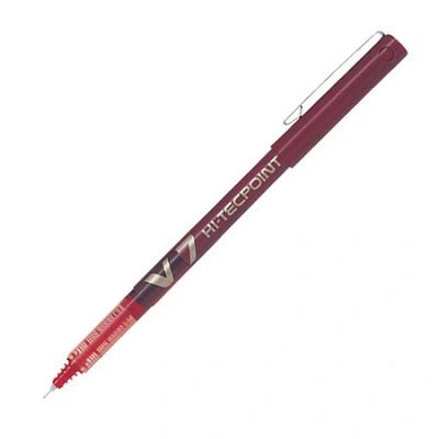 Hi-Tecpoint Liquid Ink Rollerball Pen, 0.7 mm, Red