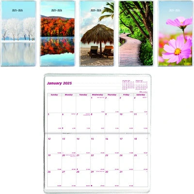 Agenda Mensuel De Poche 2 Ans De Blueline, 6.5" X3.5", Bilingue