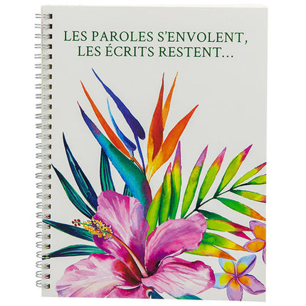 bs notebook - words fly away bora bora