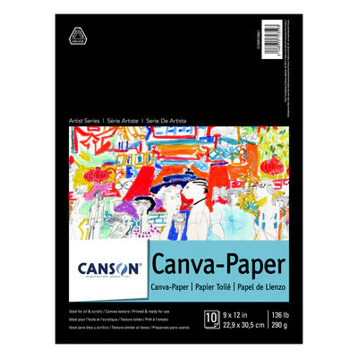 Tablette De Papier Toilé Fondation Canson(Md), 10 Feuilles 9 X 12 Po