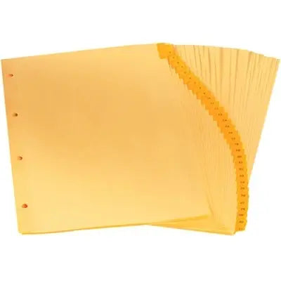 Ensemble de 50 intercalaires à onglets 8.5x14'' chamois